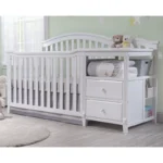 Furnishiaa Berkley 4-in-1 Convertible Crib & Changer in Solid Sheesham Wood
