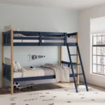 Solid Wood Twin-over-Twin Bunk Bed (Convertible)