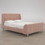 Full Size Upholstered Platform Bed (Wingback Design)