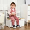 2-in-1 Kids Toy Storage Bench – Wooden Organizer Chest with Seat