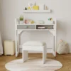 Kids Wooden Desk & Chair Set – Adjustable Study Table with Storage