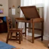 Kids Chalkboard Writing Desk & Chair Set – Study Table