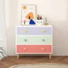 Kids 3 Drawer Dresser / Baby Nightstand with Storage