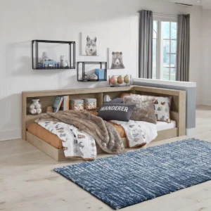 Teddy Bed with Bookcase Storage & USB Ports