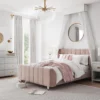 Full/Double Upholstered Platform Bed (Wingback Design)   