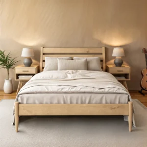Queen Size Solid Wood Bed