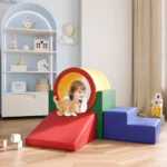 Indoor Foam Climber with Tunnel for Kids