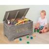 Solid Wood Toy Box – Classic Storage Chest with Safety Lid   