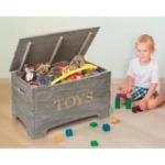 Solid Wood Toy Box – Classic Storage Chest with Safety Lid   