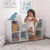 Kids Bookcase with Reading Nook – 6 Shelf Storage & Seating