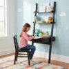 Modern Home Office Desk with Ladder Bookcase – Workstation with Storage