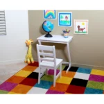 Kids Rectangular Table & Chair Set – Solid Wood Study & Activity Set