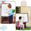 Adjustable Kids Art Easel with Storage & Wheels
