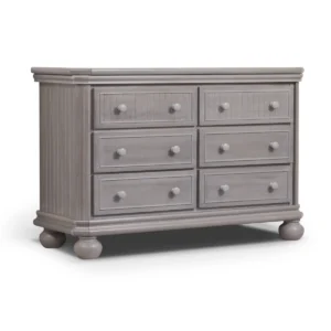 6 Drawer Double Dresser for Nursery & Kids Bedroom – Modern Wooden Storage Chest