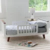 Toddler Bed – Modern Wooden Transition Bed with Guardrails