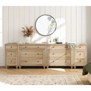 8 Drawer Baby Dresser with Charging Station – Modern Wooden Storage Organizer for Nursery & Bedroom