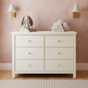 6 Drawer Dresser – Vintage Style Nursery & Kids Bedroom Storage Chest